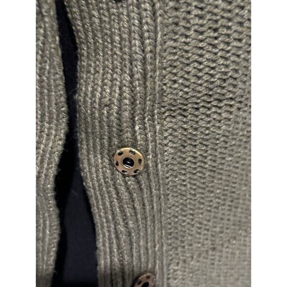 Tweeds Womens Knit cardigan Sweater Sz M Green Pockets 3/4 Sleeve wool boho cozy - Picture 8 of 8